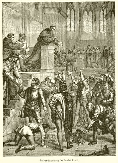 Luther elítéli a római rituálét alkotó: English School