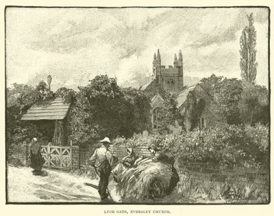 Lych Gate, Eversley templom (metszet) alkotó: English School