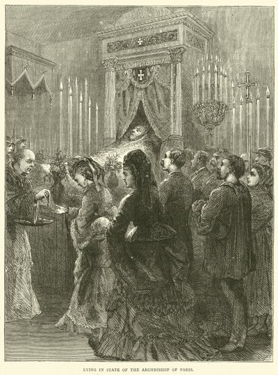 A párizsi érsek államában fekszik, 1871 alkotó: English School