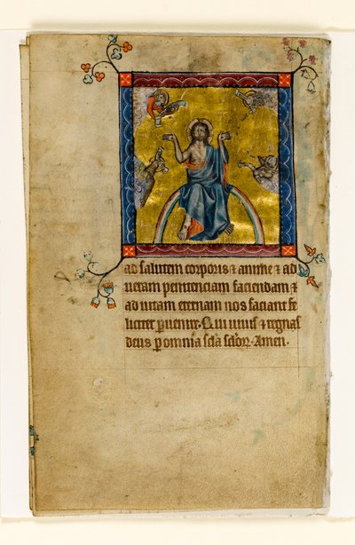 MS 1-2005, fol. 8v: Krisztus ítéletében, miniatűr a Macclesfield Zsoltárból, Sarum használata, East Anglia, 1330 körül alkotó: English School