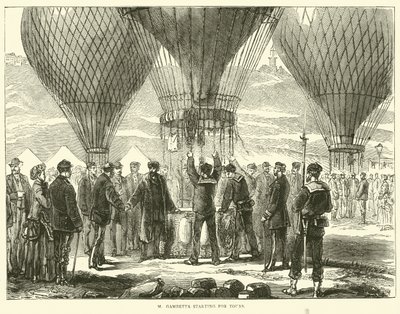 Az M Gambetta körútra indul, 1870. november alkotó: English School