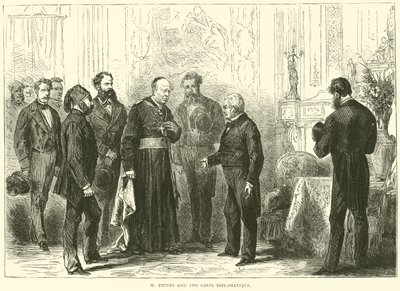 M Thiers és a Diplomáciai Testület, 1871. márc alkotó: English School