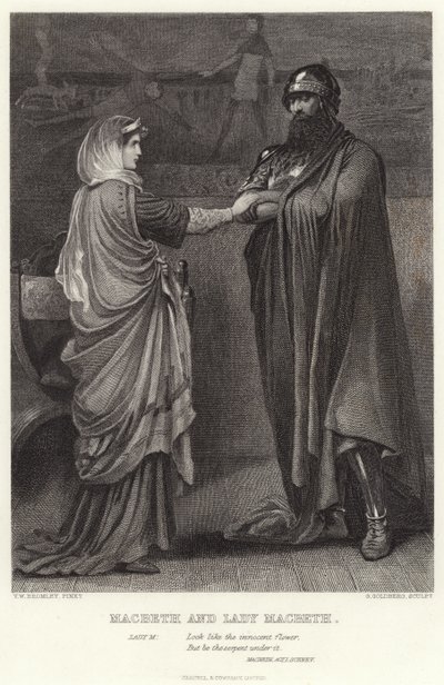 Macbeth és Lady Macbeth, Macbeth, I. felvonás, V. jelenet alkotó: English School