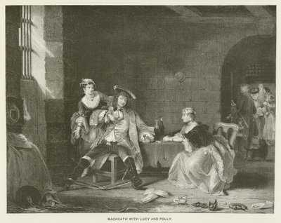 Macheath Lucyval és Pollyval (metszet) alkotó: English School