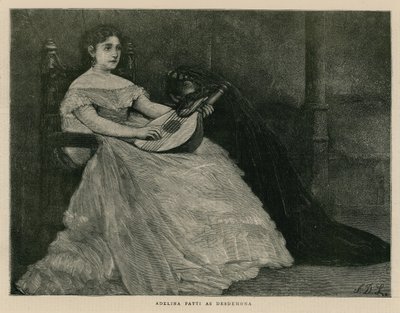 Madame Adelina Patti operaénekesnő, mint Desdemona alkotó: English School