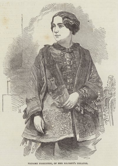 Madame Fiorentini, Őfelsége Színháza (metszet) alkotó: English School