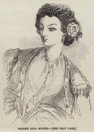 Madame Lola Montes (metszet) alkotó: English School