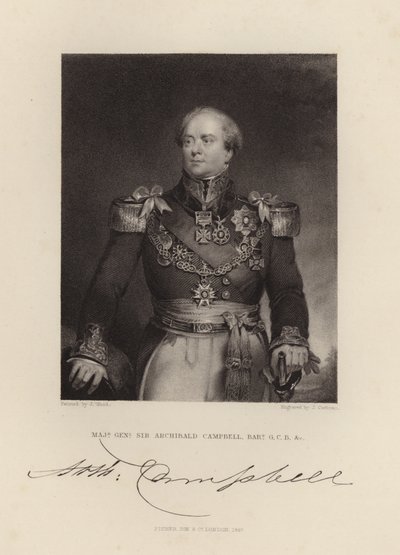 Sir Archibald Campbell vezérőrnagy alkotó: English School