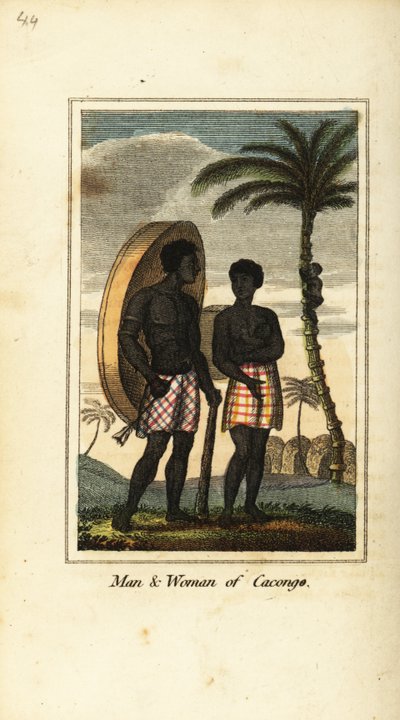 Férfi és nő Cacongoban, Loango partján alkotó: English School