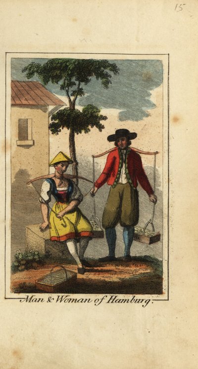 Férfi és nő Hamburgban, Németországban alkotó: English School