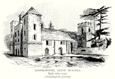 Manor-House, Acton Burnell (metszet) alkotó: English School