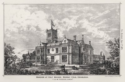 Herrenhaus an der Colt Bridge, Murray Field, Edinburgh von English School