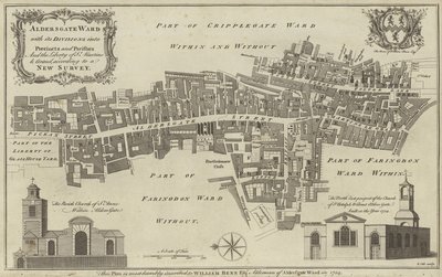 Aldersgate Ward, London térképe alkotó: English School