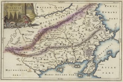 Trákia térképe (színes metszet) alkotó: English School