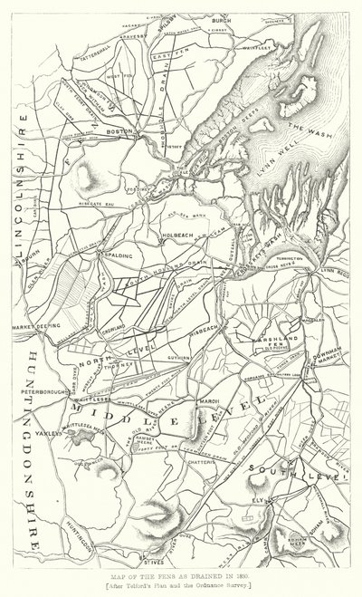 A Lápok térképe 1830-ban lecsapolva (metszet) alkotó: English School