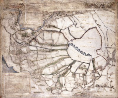 A hét lápvidéki település térképe, 1581 után alkotó: English School