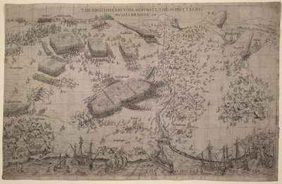 Térképek.C.C.5.a.409 A pinkie-i csata, 1547-1548 körül (metszet) alkotó: English School