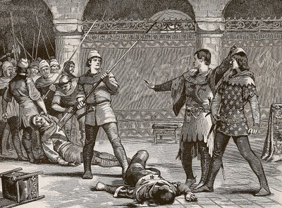 Marcel és a francia Dauphin, illusztráció a Cassells Illustrated History of Englandből (szépia fotó) alkotó: English School