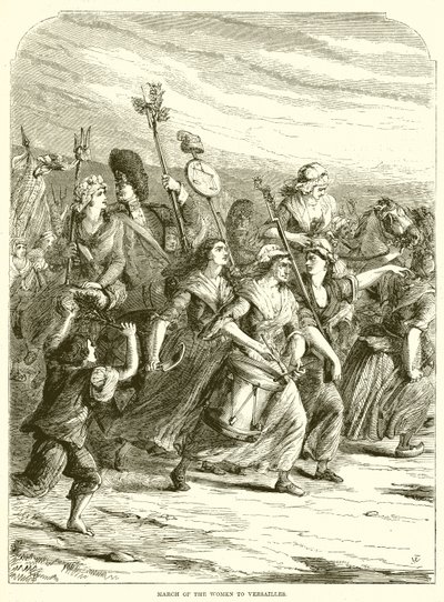 A nők márciusa Versailles-ba alkotó: English School