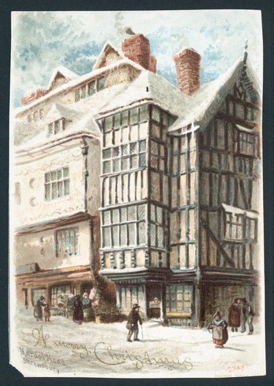 Mardol Head, Shrewsbury, karácsonyi kártya alkotó: English School