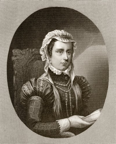 Margit, Párma hercegnője, „II. Fülöp uralkodásának története” című könyvéből, 1855-ben alkotó: English School