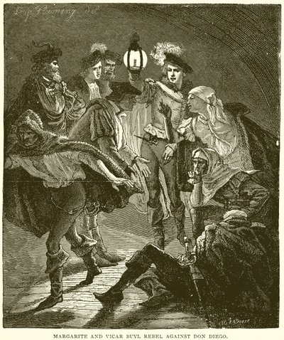 Marguerite és Buyl vikárius fellázad Don Diego ellen alkotó: English School