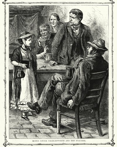 Maria Louisa Charlesworth és az orvvadász (metszet) alkotó: English School