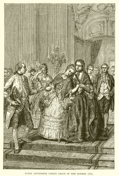 Marie Antoinette búcsút vesz édesanyjától alkotó: English School
