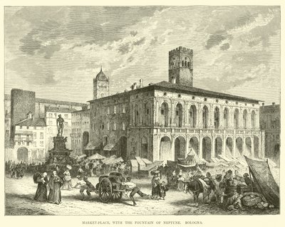 Piactér a Neptun-kúttal, Bologna alkotó: English School