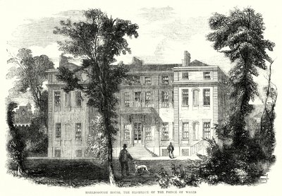 Marlborough-ház, a walesi herceg rezidenciája (metszet) alkotó: English School