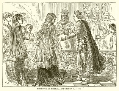 Matilda és II. Henrik házassága, 1100 alkotó: English School