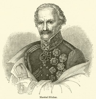 Blucher marsall (metszet) alkotó: English School