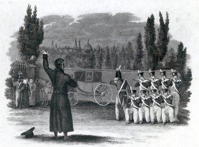 Ney marsall lelőtte magát, kiadta a parancsot, Thomas Kelly 1816-ban alkotó: English School