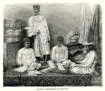 Kalkuttai marwari kereskedők (metszet) alkotó: English School