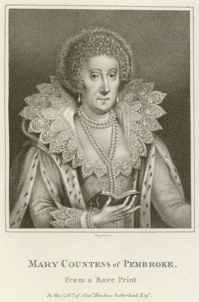 Mária, Pembroke grófnője (metszet) alkotó: English School