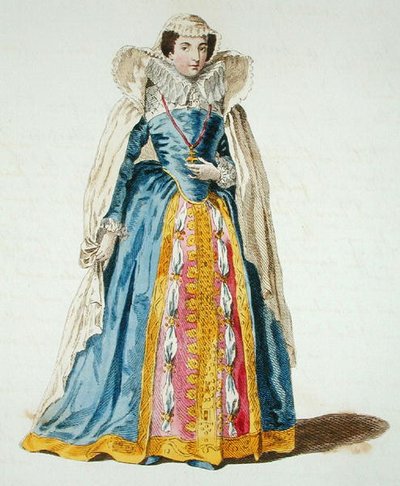 Mária skót királynő (1542-87) (színes metszet) alkotó: English School