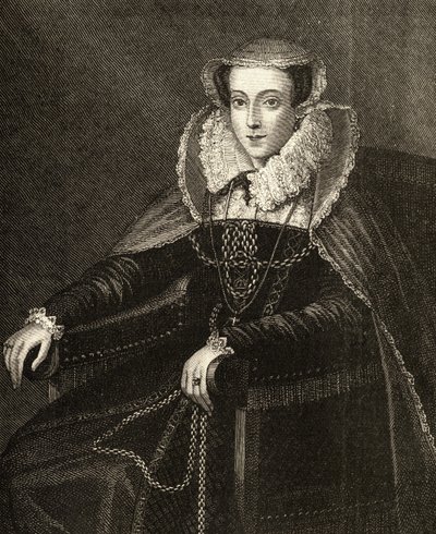 Mária skót királynő (1542-87) (metszet) alkotó: English School
