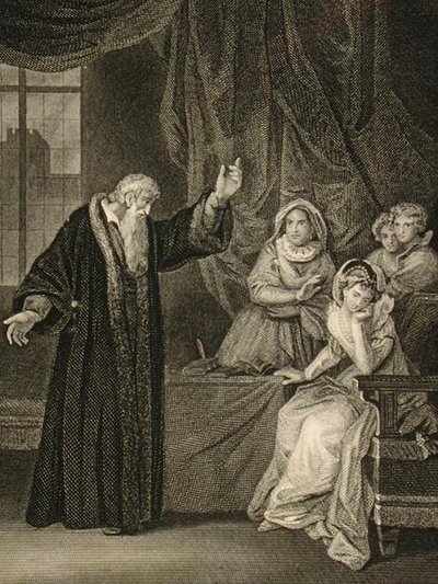 Mary, skótok királynője (1542-87) és John Knox (kb. 1512-72) (metszet) alkotó: English School