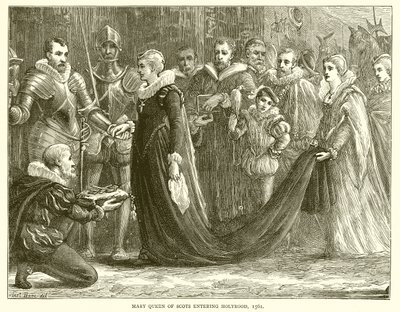 Mária skót királynő belép Holyroodba, 1561 alkotó: English School