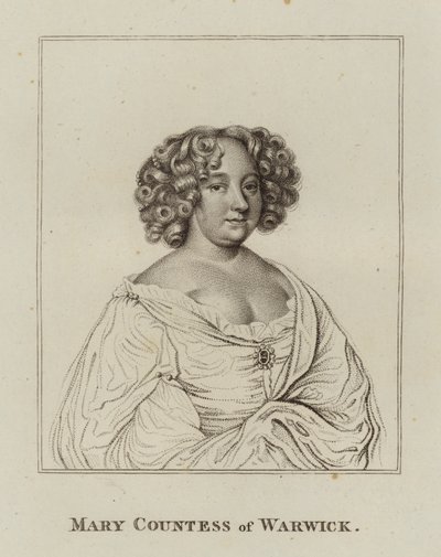Mary Rich, Warwick grófnője (metszet) alkotó: English School