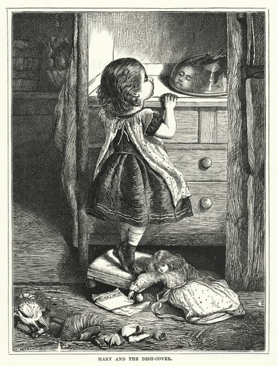 Mária és a tányérfedő (metszet) alkotó: English School