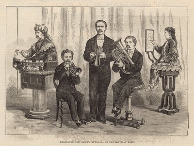 Maskelyne és Cookes automata az egyiptomi teremben alkotó: English School
