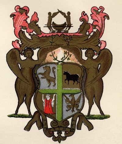 Szabadkőműves zászló a York-i páholy birtokában, 1776 körül, a The History of Freemasonry II. kötetéből, Thomas C. Jack kiadója, London, 1883 alkotó: English School