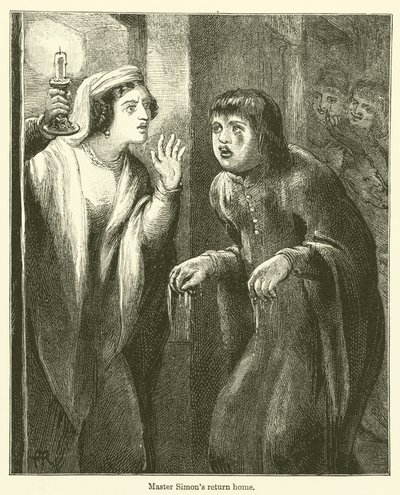 Simon mester hazatérése (metszet) alkotó: English School