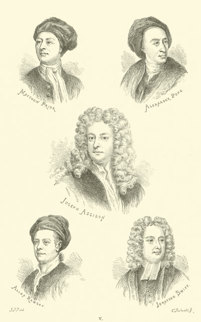 Matthew Prior, Alexander Pope, Joseph Addison, Allan Ramsay, Jonathan Swift alkotó: English School
