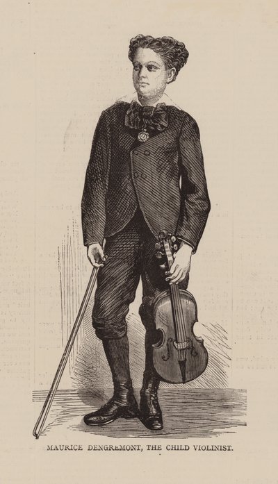 Maurice Dengremont, A gyermekhegedűs (metszet) alkotó: English School