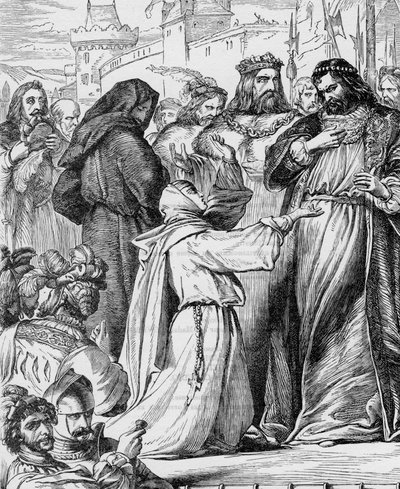 Measure for Measure – Illusztráció a „” William Shakespeare műveivel kiegészítve” 1866-ban – A kiadás illusztrációi és általános formája Cassell illusztrált Shakespeare-jéből származik, amely Londonban jelent meg. alkotó: English School