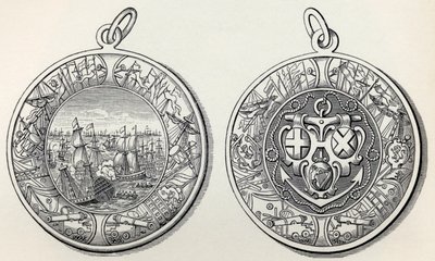 Robert Blakes admirális hollandok felett aratott 1653-as győzelmeinek emlékére, J. R. Greentől: Az angol nép rövid története, 1893. alkotó: English School