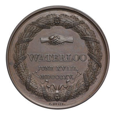 Érem a waterlooi csata emlékére alkotó: English School