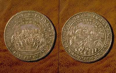 Érem a spanyol armada vereségének emlékére, 1588 (ezüst) alkotó: English School